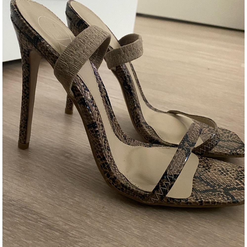 Misguided Snake Print Heels